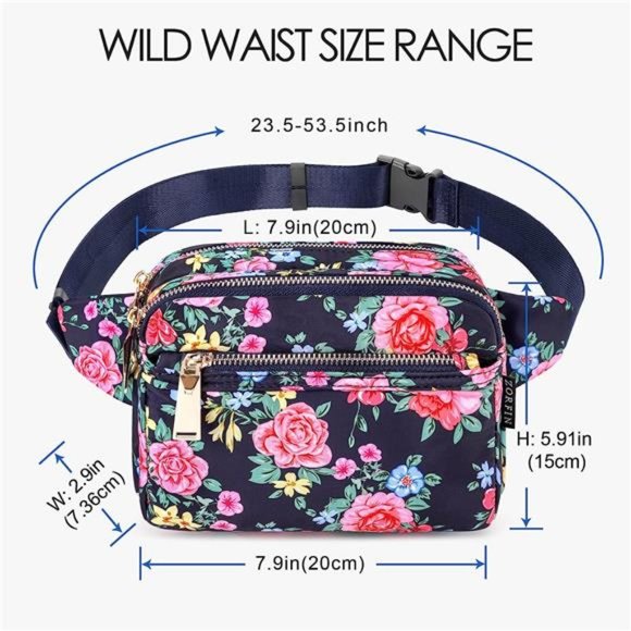 Fanny Packs for Women Men Flower - Picture 2 of 6